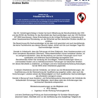 Das Berufsbild des Kfz-Sachverständigen