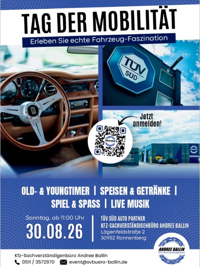 Wir freuen uns euch am Tag der Mobilität begrüßen zu dürfen 😊🚗